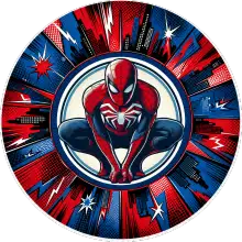 Spider-Man Beyaz Örümcek baskılı pasta şablonu