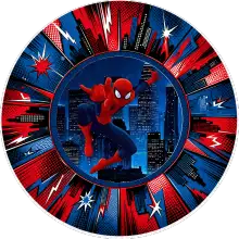 Spider-Man Şehir baskılı pasta şablonu