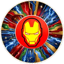 Iron Man Maskesi baskılı pasta şablonu