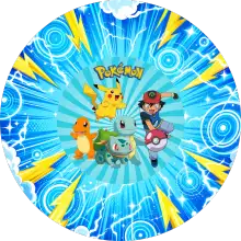 Pokémon Işık Patlaması baskılı pasta şablonu