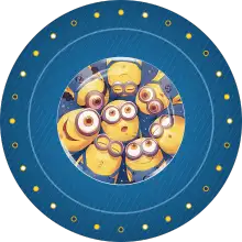 Minion Selfie baskılı pasta şablonu