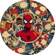 Spider-Man Çizgi Roman baskılı pasta şablonu